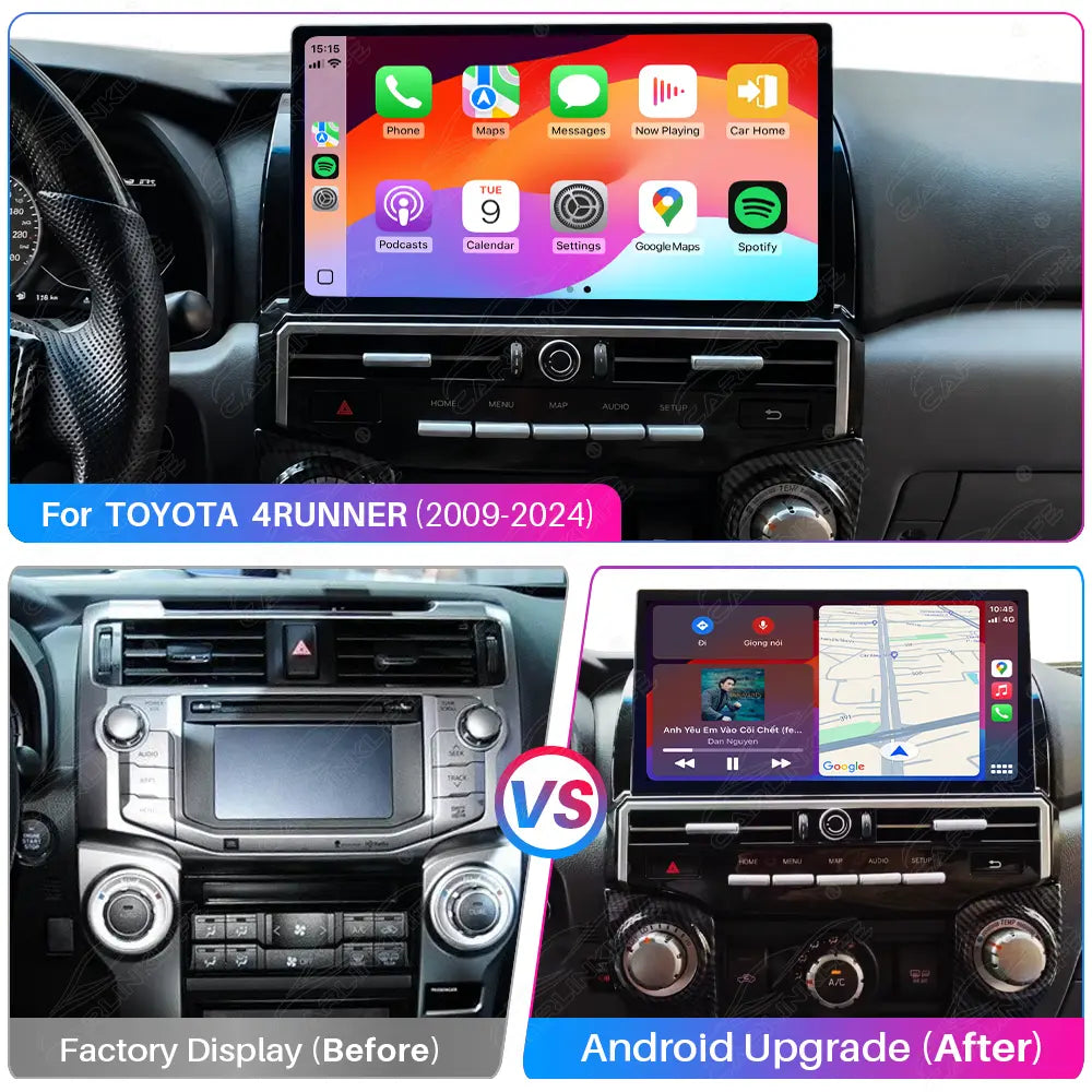 Toyota 4Runner (2009–2024) 13.1" Android Screen Upgrade | Wireless CarPlay & Android Auto