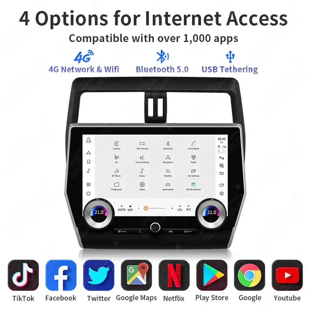 11.8 inch Android Car Radio For Toyota Prado 2010-2022 Car Stereo CarPlay Multimedia Player
