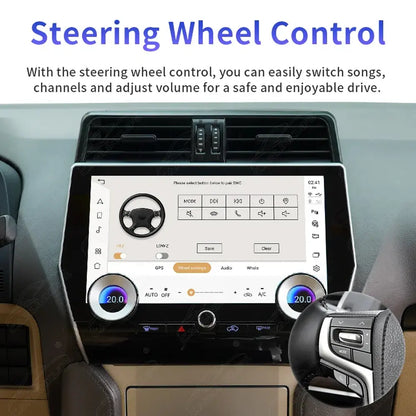 11.8 inch Android Car Radio For Toyota Prado 2010-2022 Car Stereo CarPlay Multimedia Player