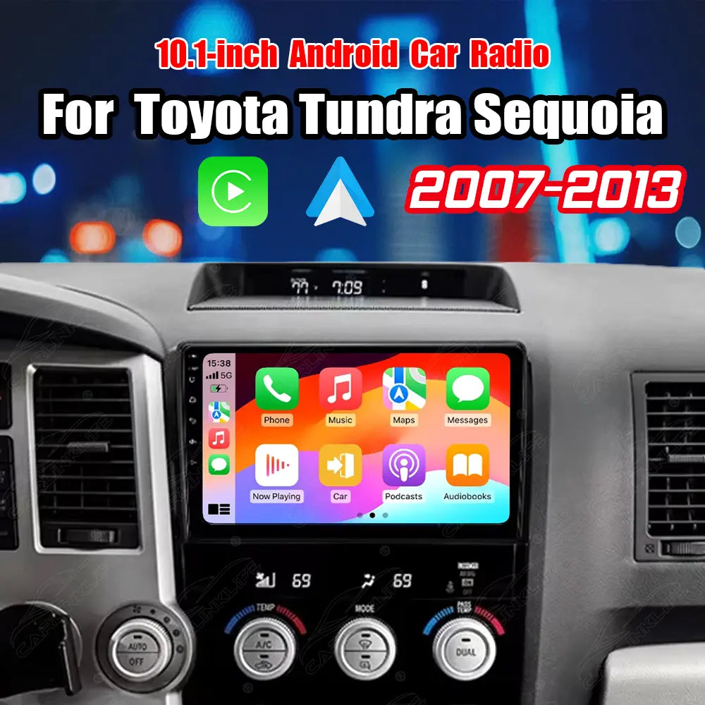 10.1 inch Android Car Radio For Toyota Tundra Sequoia 2007-2013 Car Stereo CarPlay Multimedia Player