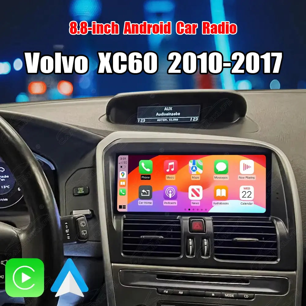 8.8 inch Android Car Radio For Volvo XC60 2010-2017 Car Stereo CarPlay Multimedia Player