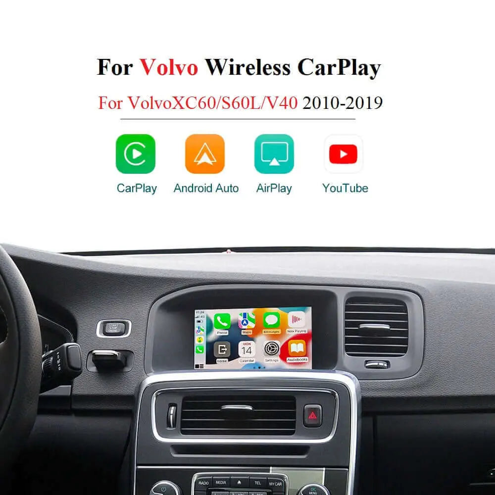 Wireless Apple CarPlay/Android Auto Upgrade Module for Volvo XC60 S60 V40 V60 2010-2019