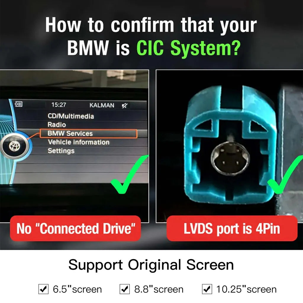 Free Shipping Wireless Apple CarPlay & Android auto interface box MMI  Dongle For BMW CIC NBT MiNi X1 X3 X4 X5 X6 1 2 3 4 5 6 7 Series