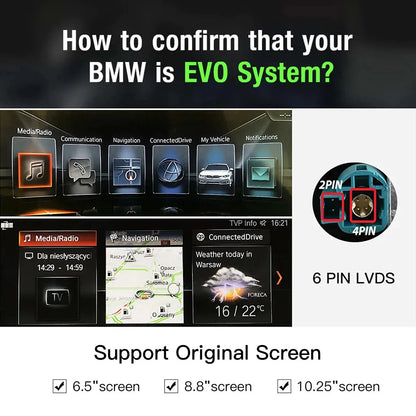 Wireless Apple CarPlay Android Auto Module CarPlay MMI Retrofit for BMW NBT/ CIC/ EVO/CCC System Modified Airplay Mirrorlink