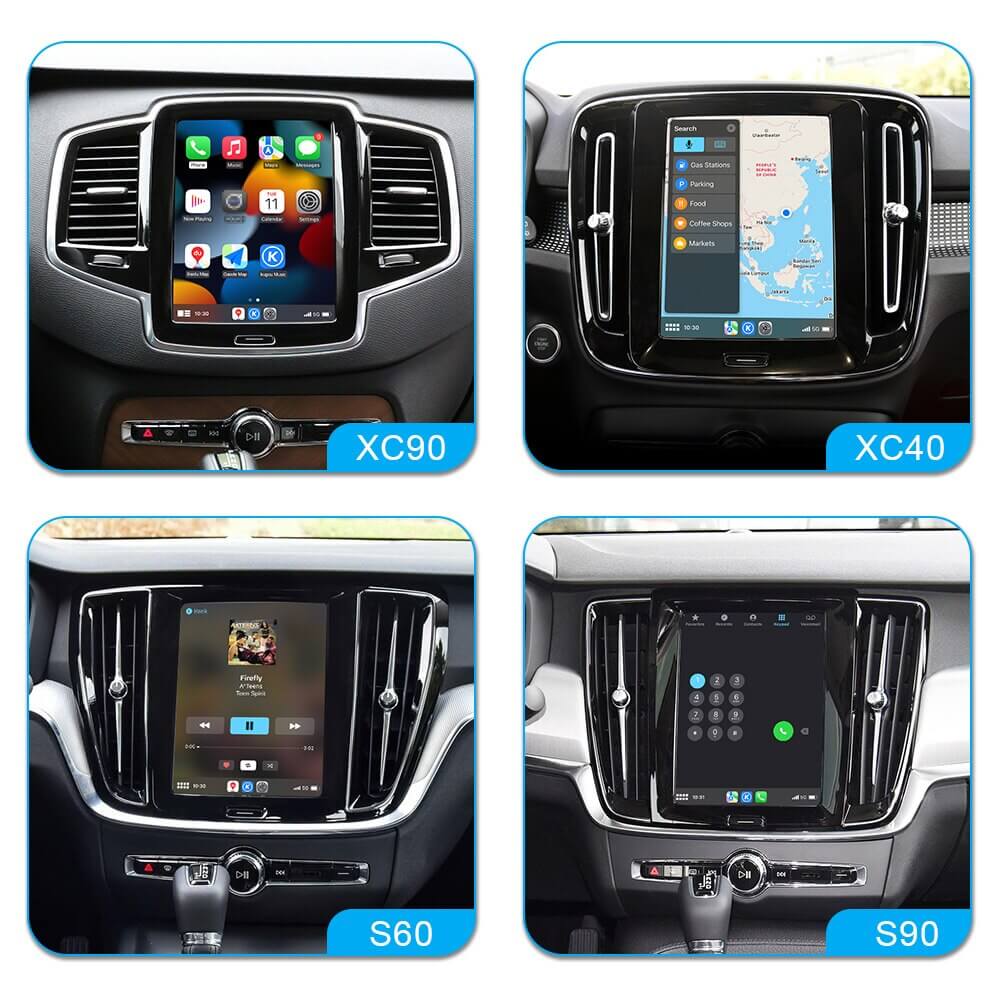 Wireless Full Screen Carplay Module Box for Volvo XC90 XC60 XC40 S90 S60 V90 V60 Wired Android Auto Mirror Link Rear Camera Mirror Link