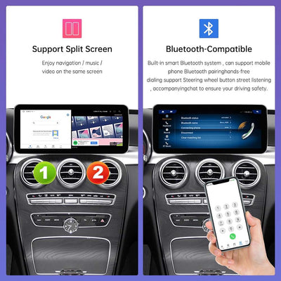 Mercedes Benz C/GLC Class W205 2015-2018 Android Car Radio Touchscreen 12.3'' Car Stereo