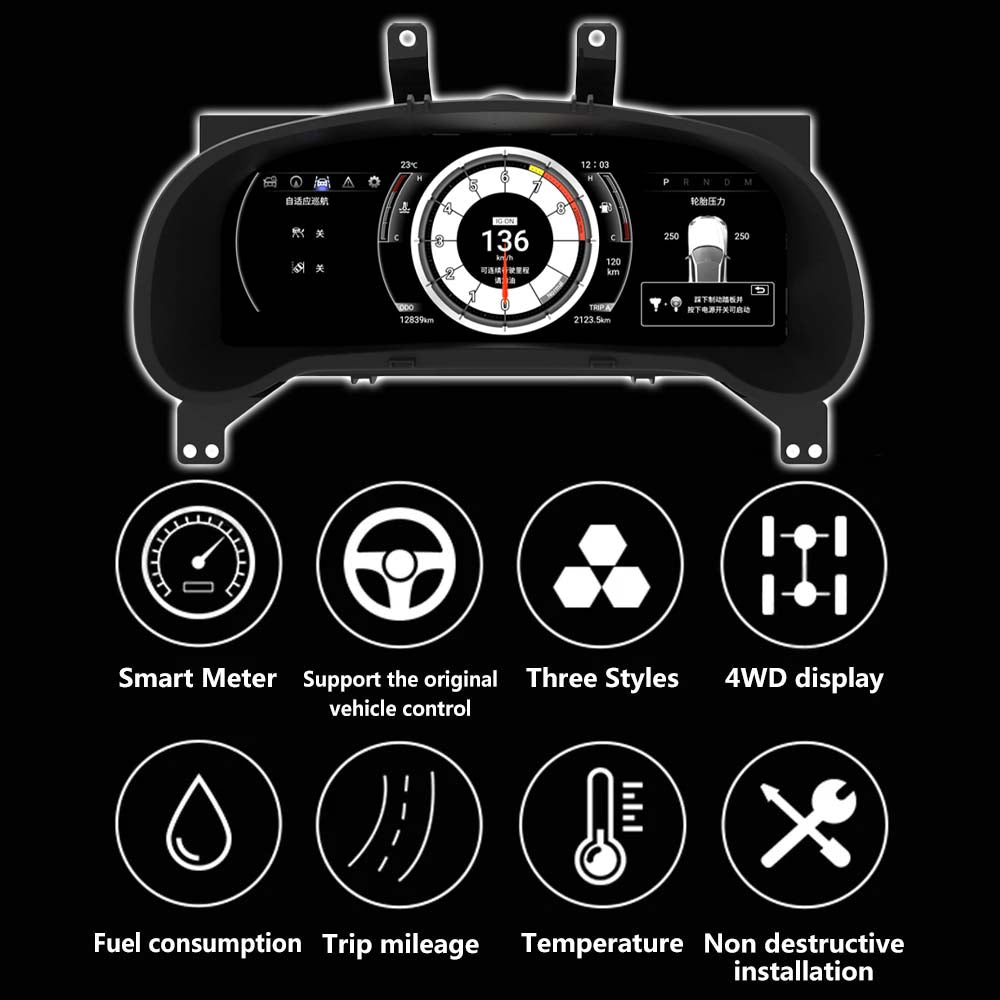 LCD Digital Cluster For Lexus RX 2016-2021 Linux Digital LCD Dashboard Instrument Gauge Cluster