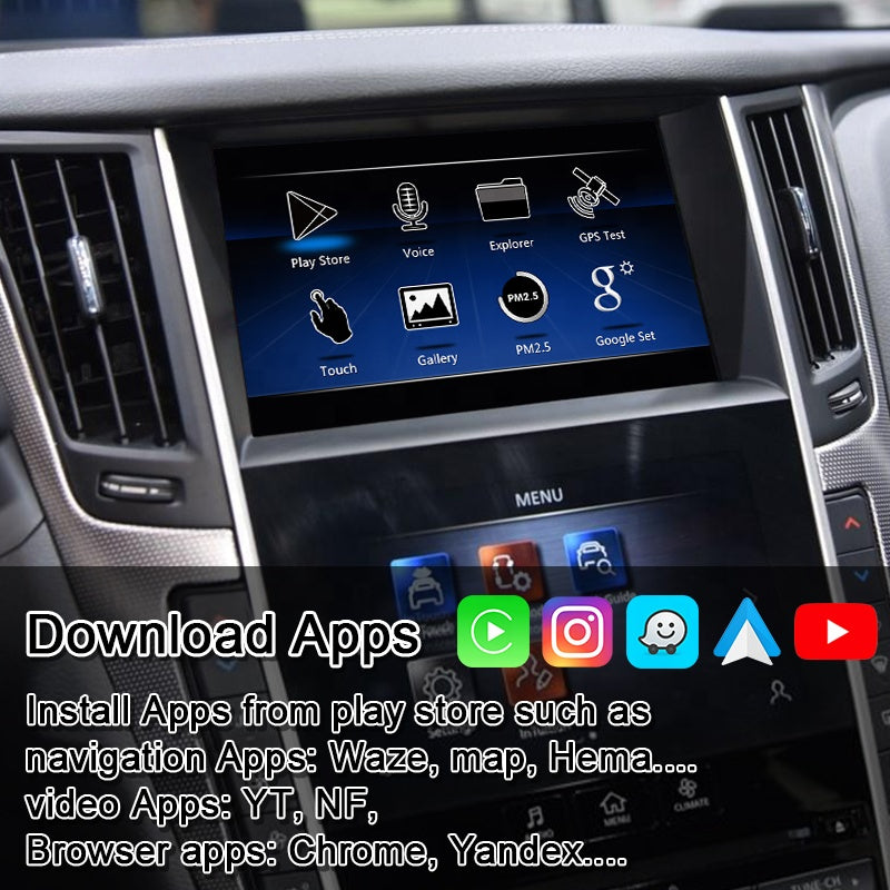 Android Multimedia Interface for Infiniti Q50 Q60 2013-2022 Advanced Version included Google map, Spotify, Play Store