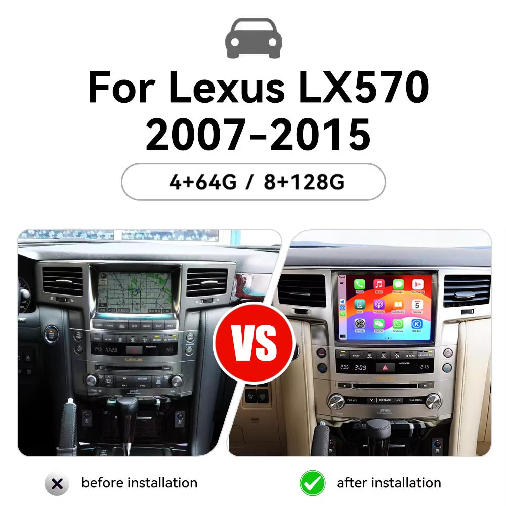 10.4 inch Android Car Radio For Lexus LX570 2007-2015 Car Stereo CarPlay Multimedia Player