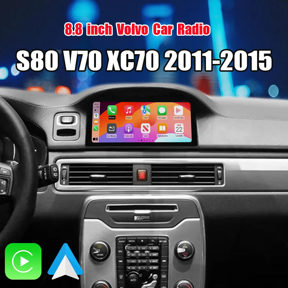 8.8 inch Car Radio For Volvo S80 V70 XC70 2011-2015 Car Stereo CarPlay Multimedia Player