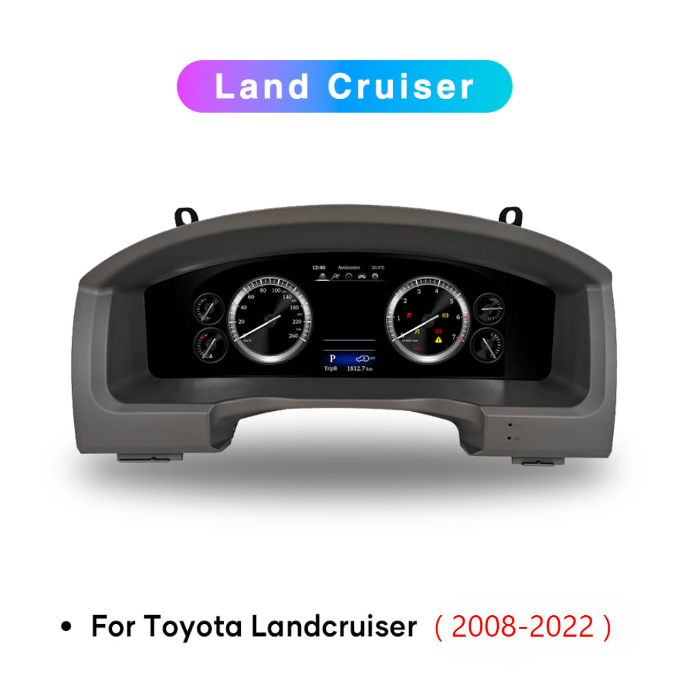 LCD Digital Cluster For Land Cruiser 2008-2022 Linux Digital LCD Dashboard Instrument Gauge Cluster