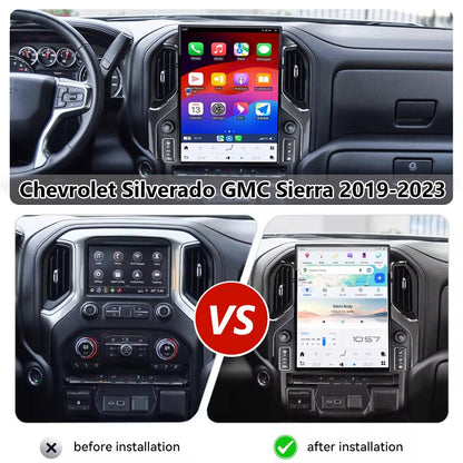 Chevrolet Silverado GMC Sierra 2019-2024 Android 13 IPS 2K Touch Screen GPS Navigation Video Player Support Carplay