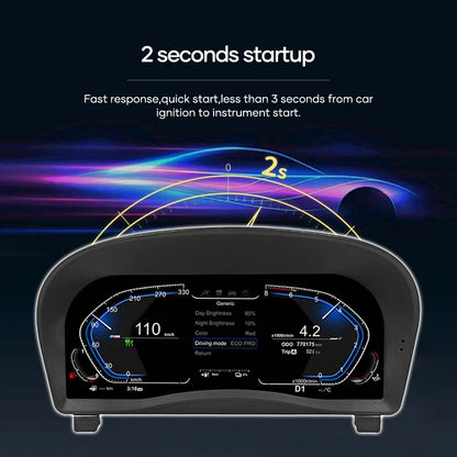 12.3" LCD Digital Cluster For Toyota Alphard 2008-2019 Linux Digital LCD Dashboard Instrument Gauge Cluster