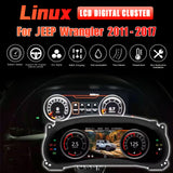 12.3 inch LCD Digital Cluster For JEEP Wrangler 2011-2017 Linux Digital LCD Dashboard Instrument Gauge Cluster