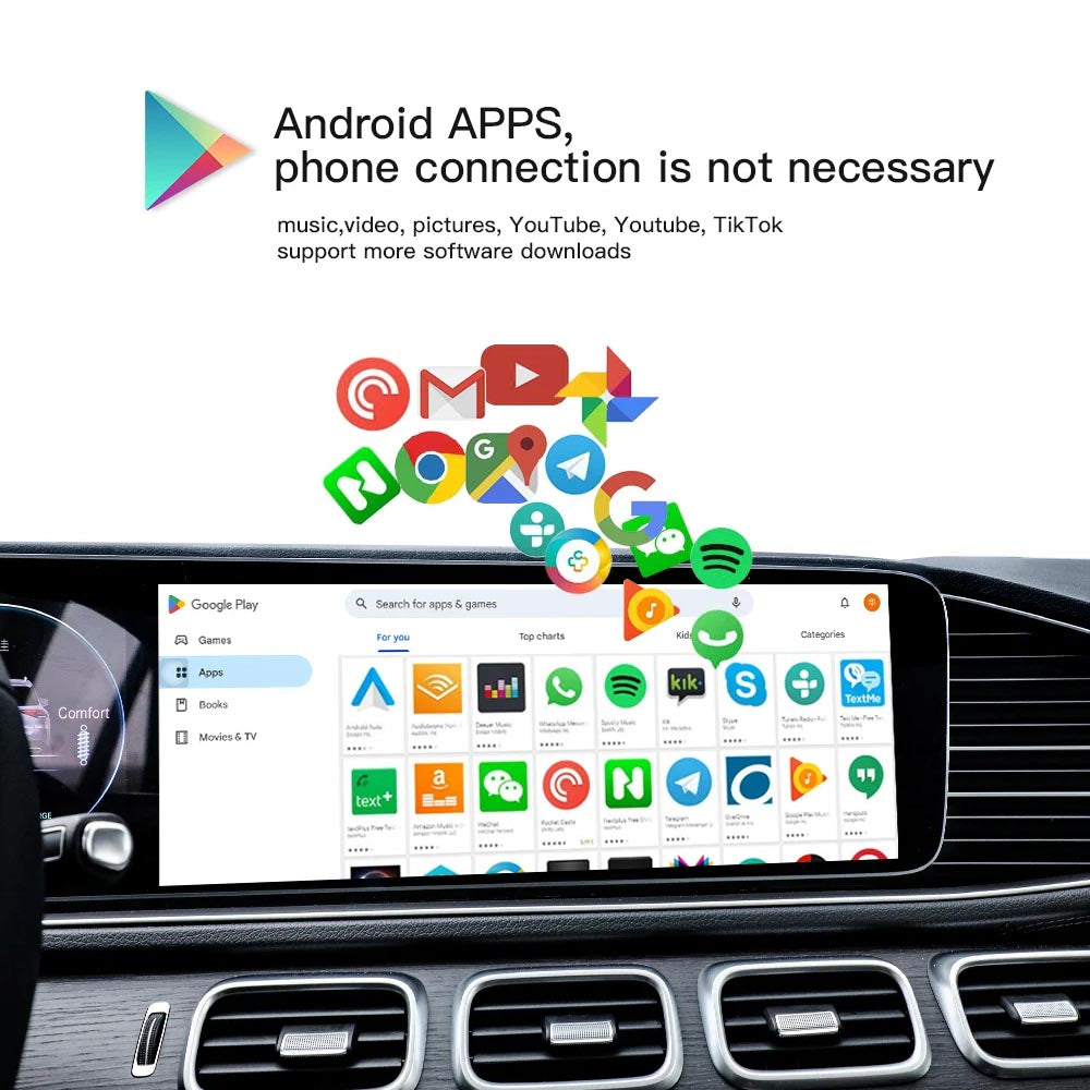 Wireless Carplay Android Auto for Mercedes NTG 6.0 MBUX 10.25" / 12.3" Radio Screen Android Multimedia System Upgrade Kit