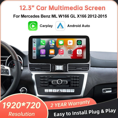 Mercedes Benz ML/GL 2012-2015 Wireless Apple CarPlay Android Auto Car Multimedia Linux Touch Screen