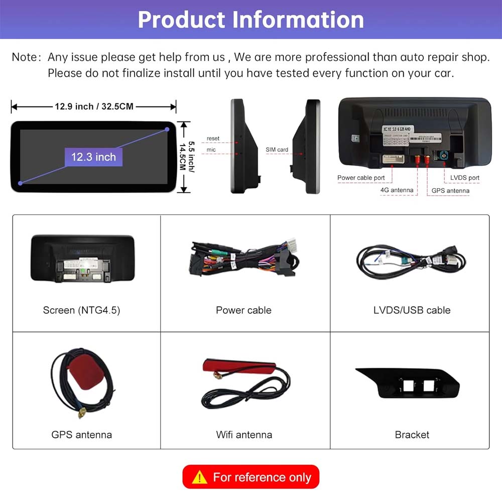 Android 13 Car Radio Touchscreen 12.3'' Car Stereo for Mercedes Benz E Class S212 W212 E Coupe C207 CLS Class W218 2009-2016