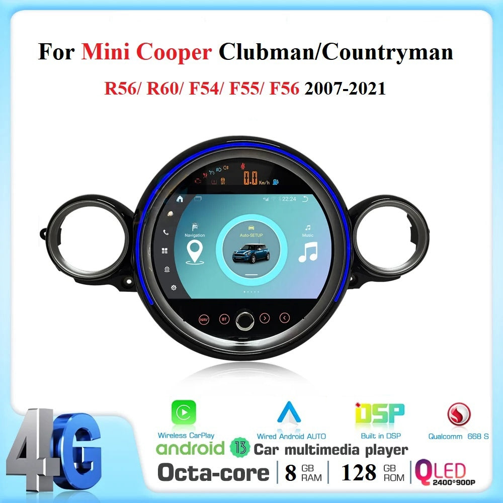 Android 13 Car Radio For BMW Mini Clubman Countryman R56/ R60/ F54/F55/F56 2007-2020