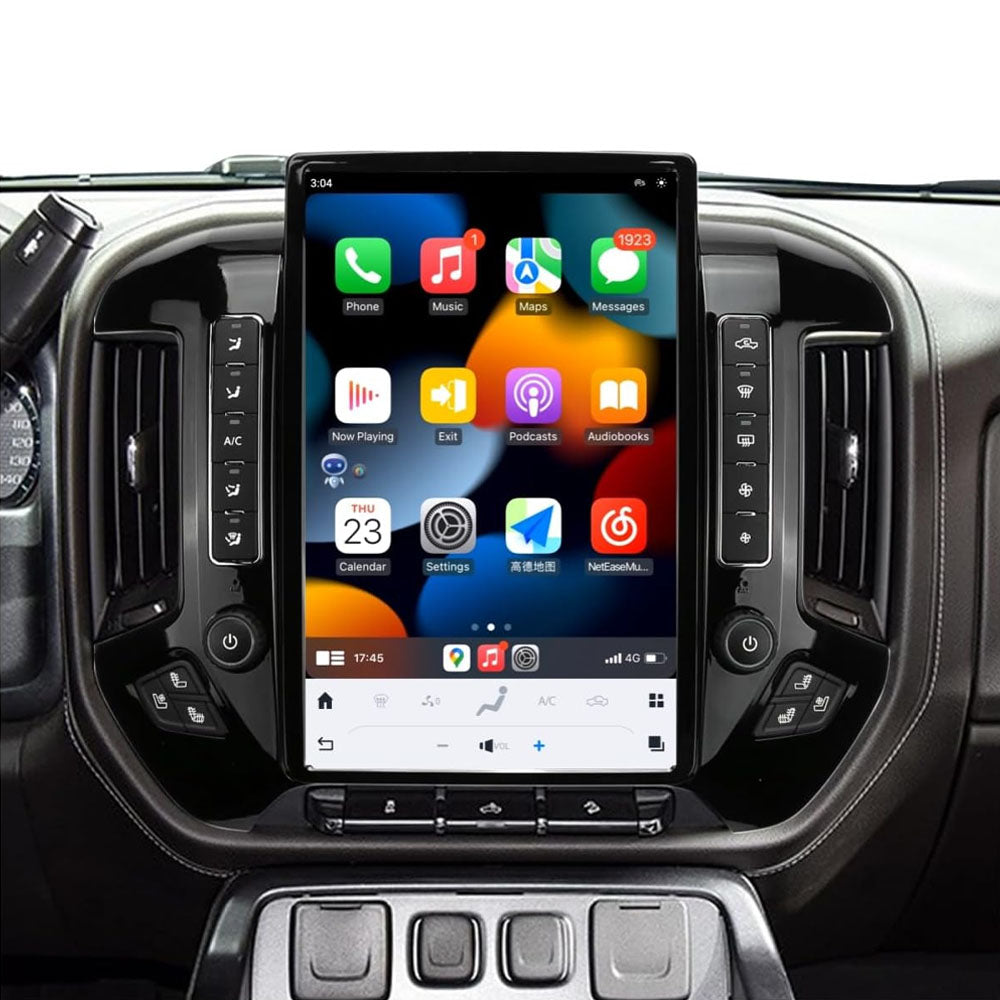 Chevrolet Silverado/GMC Sierra 2014-2018 Stereo Replacement 14.4 Inch Tesla-Style 2K IPS Screen Built-in Carplay/Android Auto