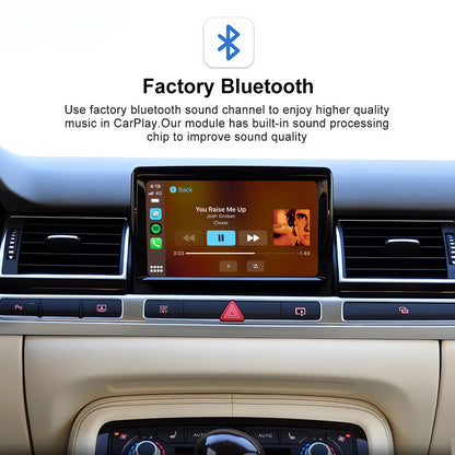 Wireless Apple Carplay & Android Auto Module For Audi A4 A5 A6 A7 A8 Q5 Q7 2005-2009 OEM Screen Upgrade Kit