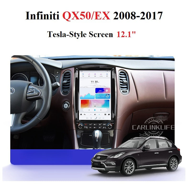 INFINITI QX50 EX Series 2008-2017 TESLA-STYLE SCREEN 12.1" Android 11 (Mark 6)