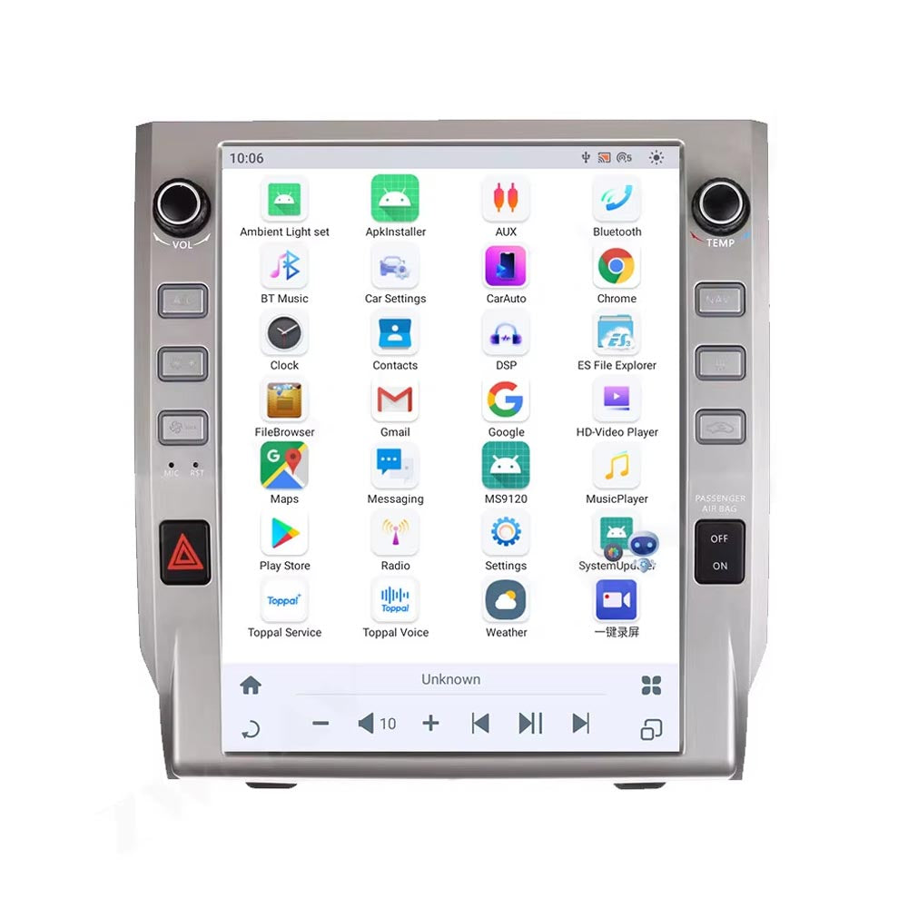 12.1 inch Android Car Radio for Toyota Tundra 2014-2019 Stereo Replacement Tesla-Style Screen Built-in Carplay/Android Auto