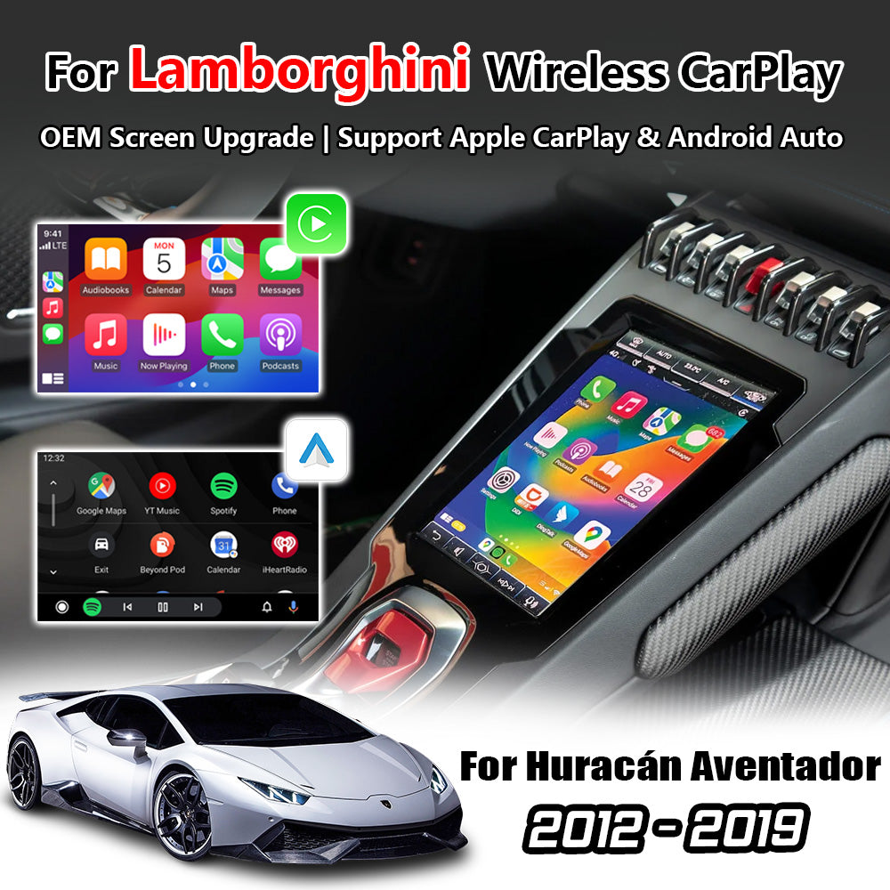 Wireless Apple Carplay & Android Auto OEM Upgrade Module for Lamborghini Huracan Aventador 2012-2019