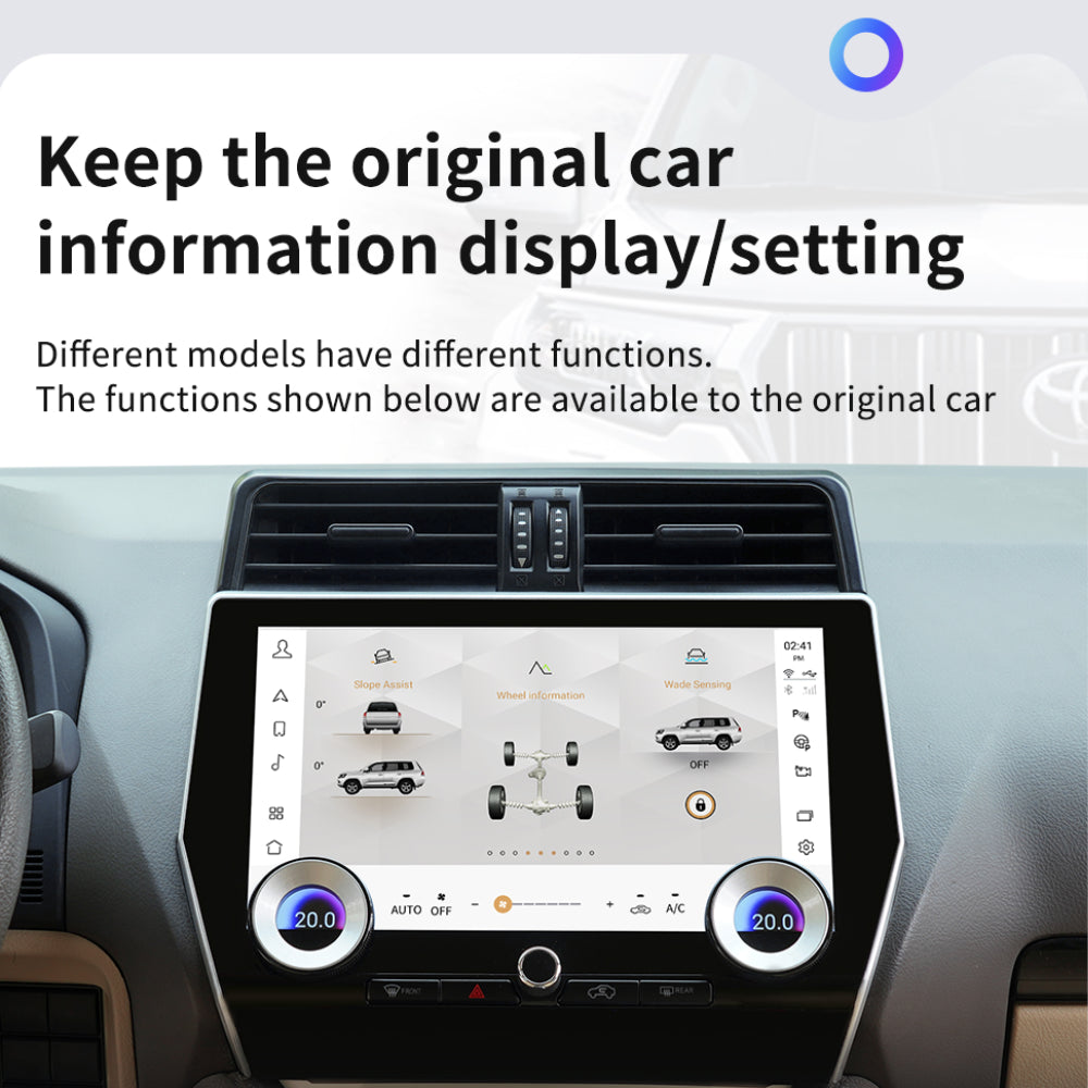 Toyota Prado 2010-2022 Car Stereo Android Car Radio GPS Navigation Android Auto CarPlay Bluetooth Music WiFi Built-in 4 camera