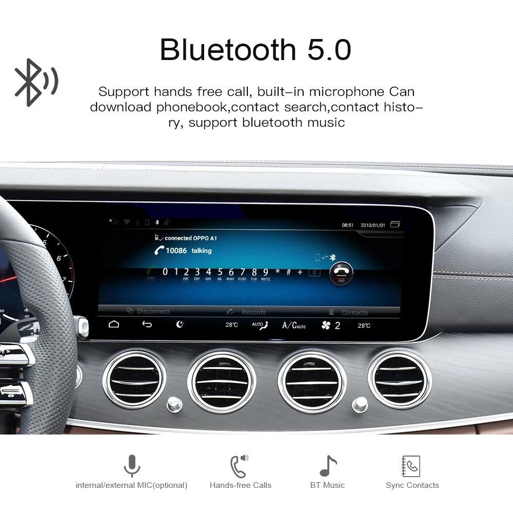 Wireless Carplay Android Auto for Mercedes NTG 6.0 MBUX 10.25" / 12.3" Radio Screen Android Multimedia System Upgrade Kit