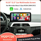 Mercedes-Benz C Class W204 2008-2014 Wireless Apple CarPlay Android Auto Car Multimedia Linux Touch Screen