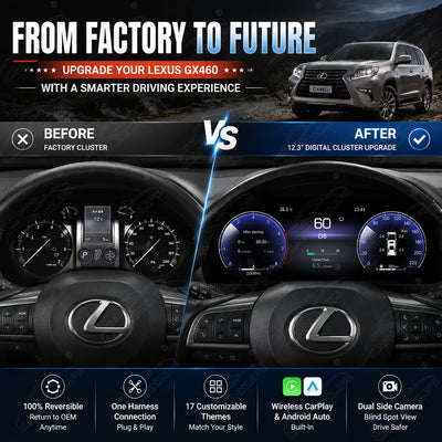 Lexus GX460 (2010-2019) Digital Cluster with CarPlay