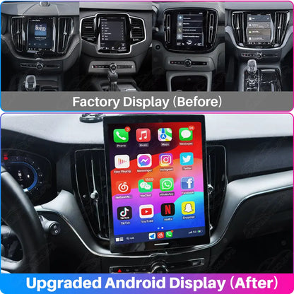 Volvo XC90 XC60 XC40 S60 S90 V60 V90 (2017-2027) 12.1" Android Car Screen Upgrade with Wireless CarPlay & Android Auto