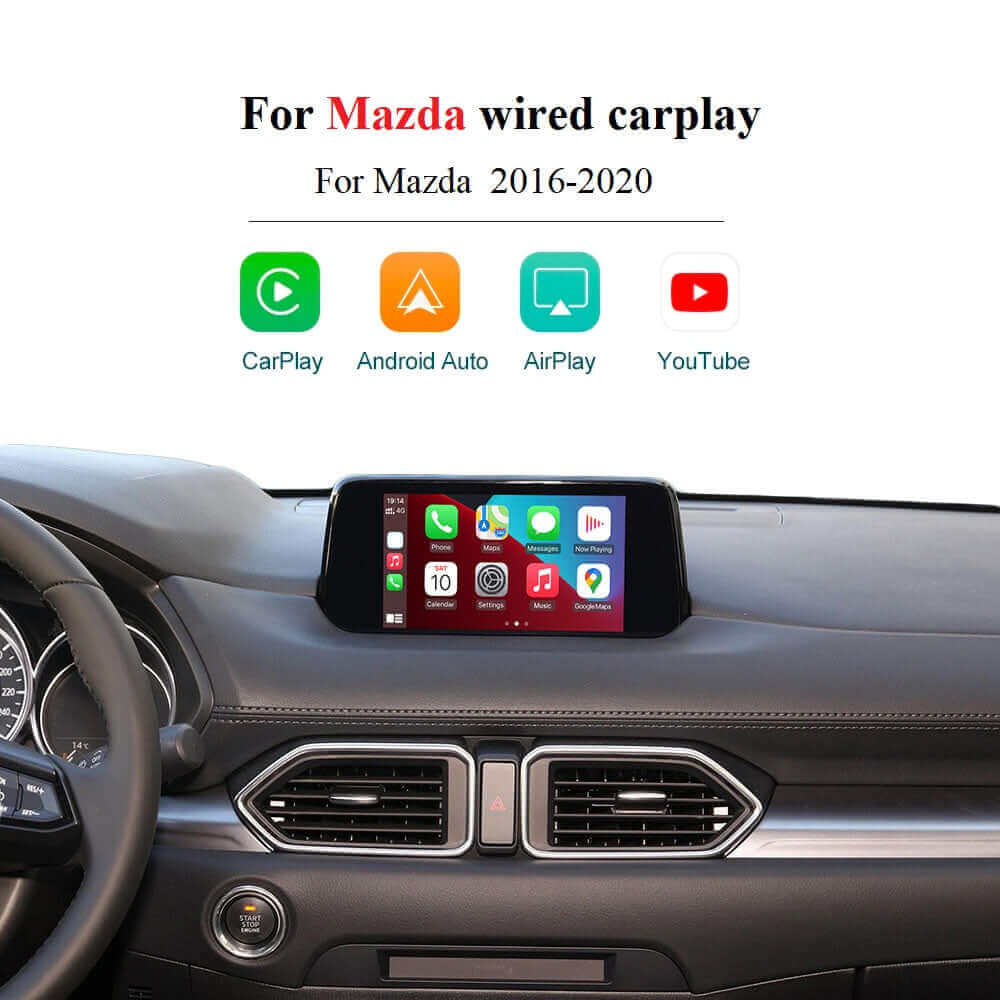 Wired Apple CarPlay/Android Auto Upgrade Module for Mazda CX3 CX4 CX5 CX8 CX9 2014-2020 Mazda2 Mazda3 Mazda6