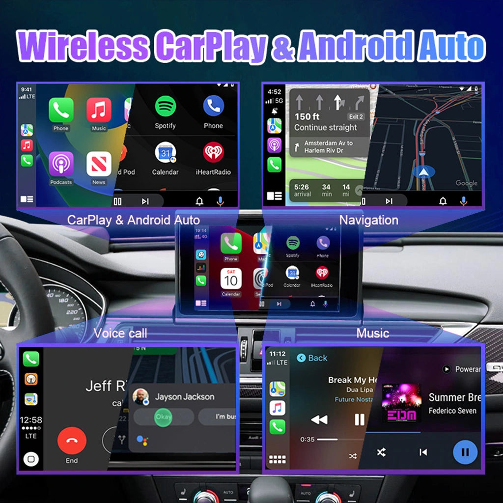 Wireless Apple CarPlay Android Auto Module for Audi A3 A4 A5 A6 A7 A8 Q3 Q5 Q7 2010-2019 with Mirror Link AirPlay Camera Function