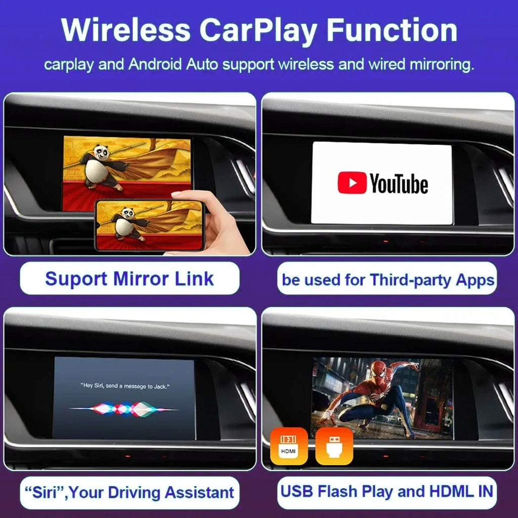 Kit Carplay inalambrico - Android auto con cable Audi A3 8V - A4 - A5 B9 -  Q7 4M 