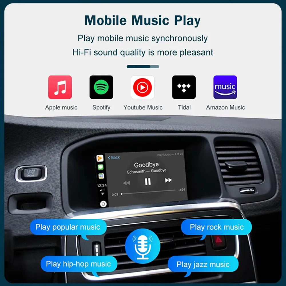 Wireless Apple CarPlay/Android Auto Upgrade Module for Volvo XC60 S60 V40 V60 2011-2019