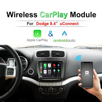 Wireless CarPlay Android Auto Upgrade Module for Dodge 8.4 inch Charger Ram Challenger Journey Durango Car Play Retrofit
