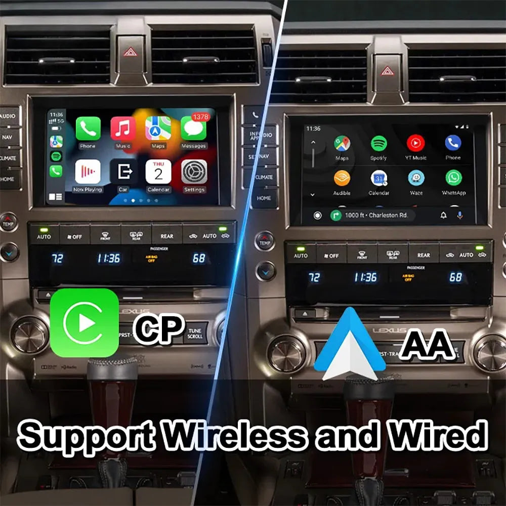 Wireless CarPlay Module for 2013-2021 Lexus GX460 LX570  Land Cruiser LC200 Crown with Android Auto