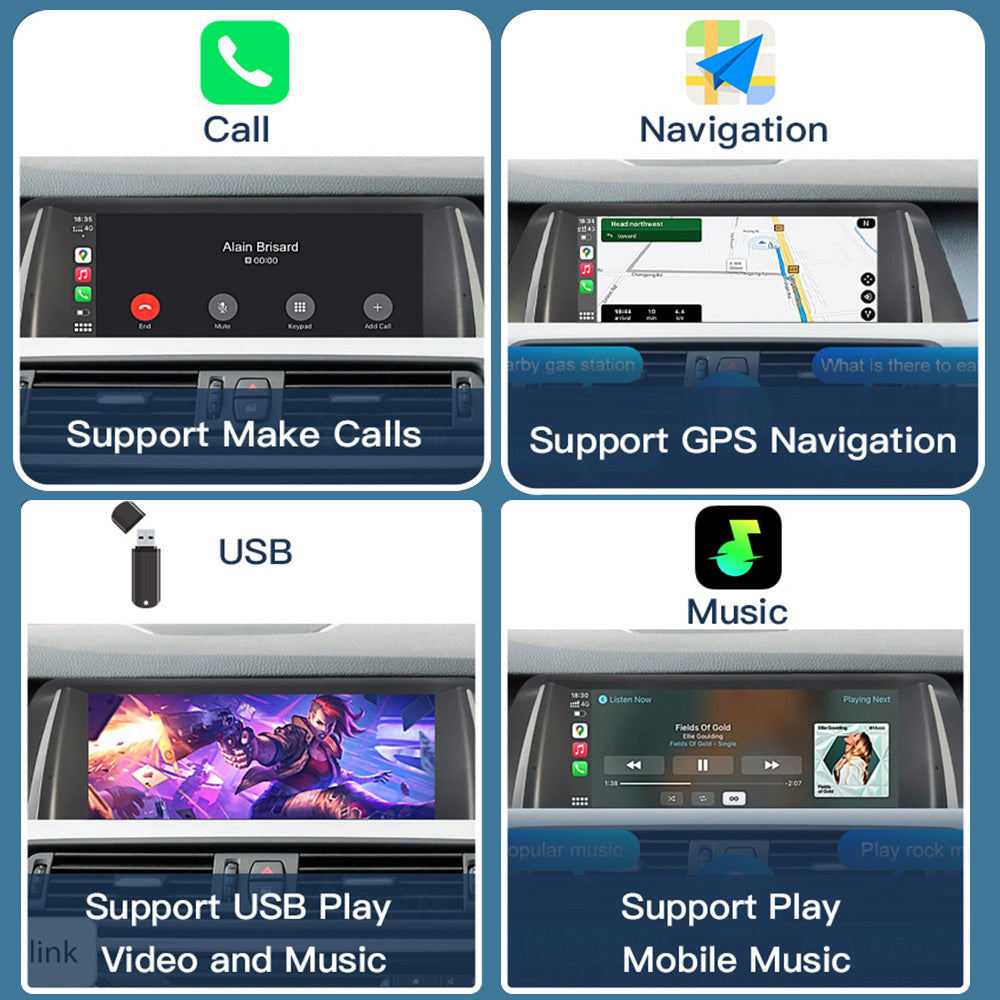 10.25 LINUX SCREEN BMW 5 SERIES F10 F11 2010-2017 UPGRADE Wireless Carplay/Android auto (CIC/NBT)