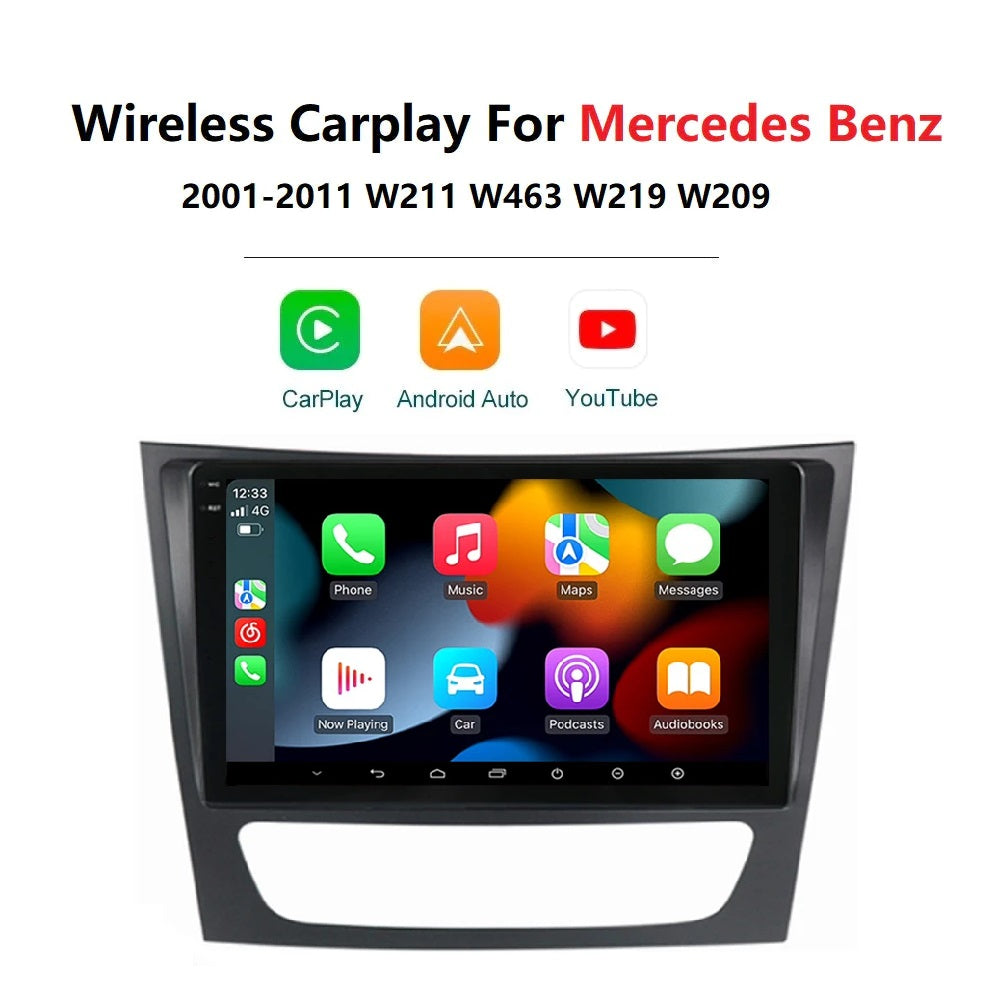 Wireless Carplay Android 12 Car Radio For Mercedes Benz E-class W211 W463 W219 W209