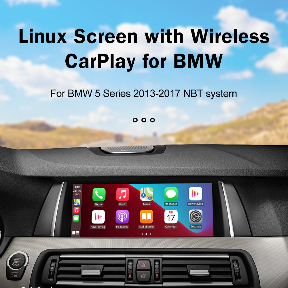 10.25 LINUX SCREEN BMW 5 SERIES F10 F11 2010-2017 UPGRADE Wireless Carplay/Android auto (CIC/NBT)